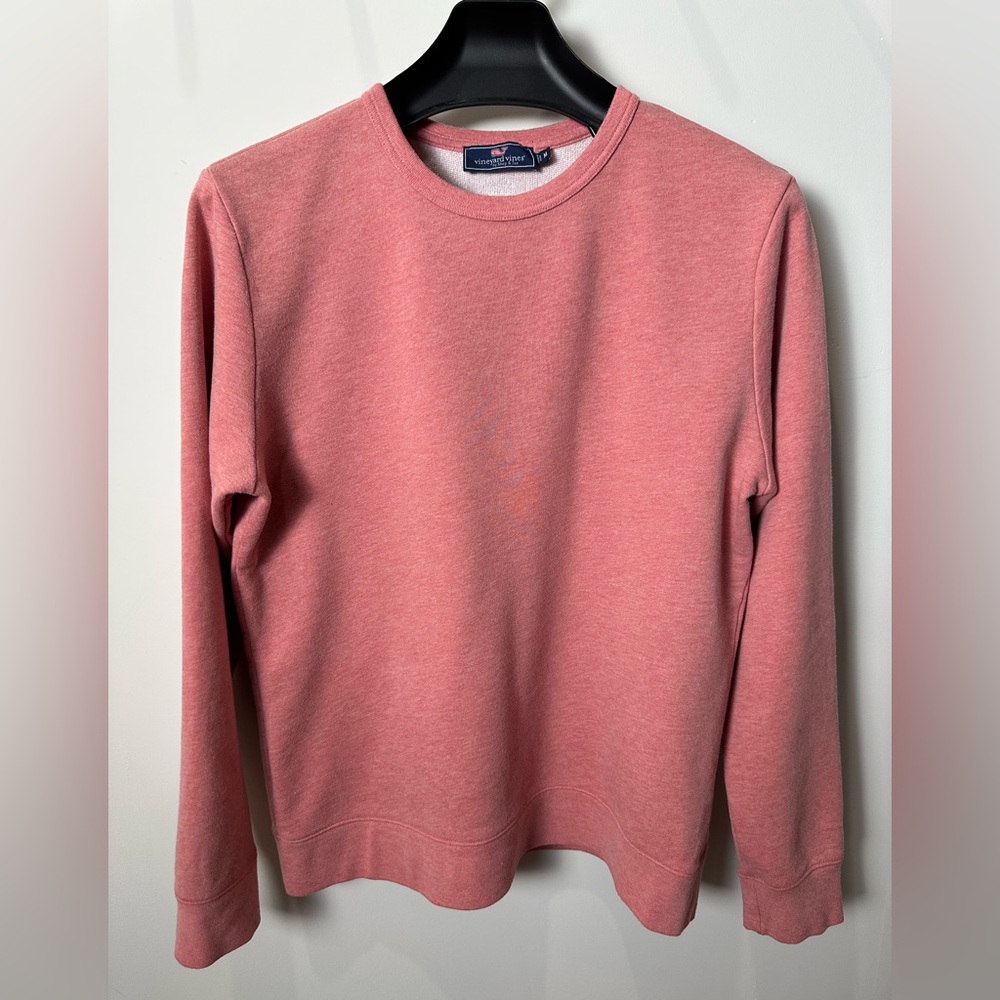 Men’s Vineyard Vines Pink Crewneck Terry Sweatshirt - M